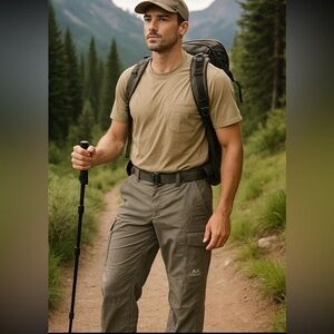 REI Pants Mens Gray Adventures Hiking Durable Outdoors Size L 30L Cargo Pants